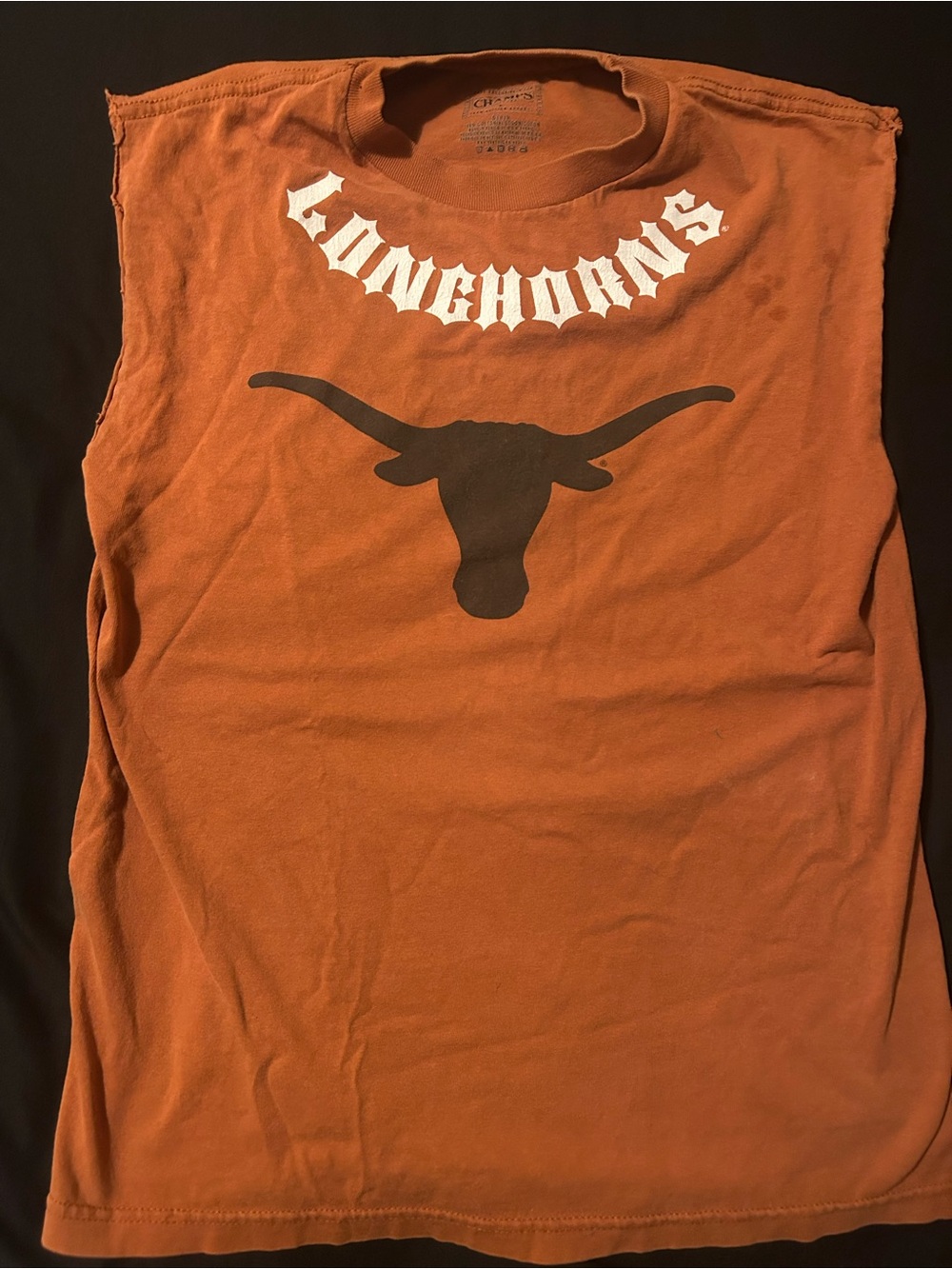 Longhorns Orange Sleeveless Logo Tee